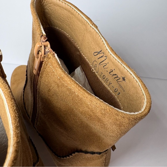Mi.im Size 8 Tory Faux Suede Fringe Detail Boots Booties Festival Western Boho - Picture 5 of 7